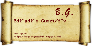 Bögös Gusztáv névjegykártya