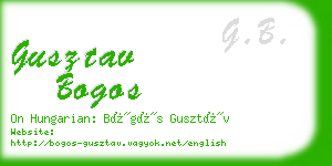 gusztav bogos business card